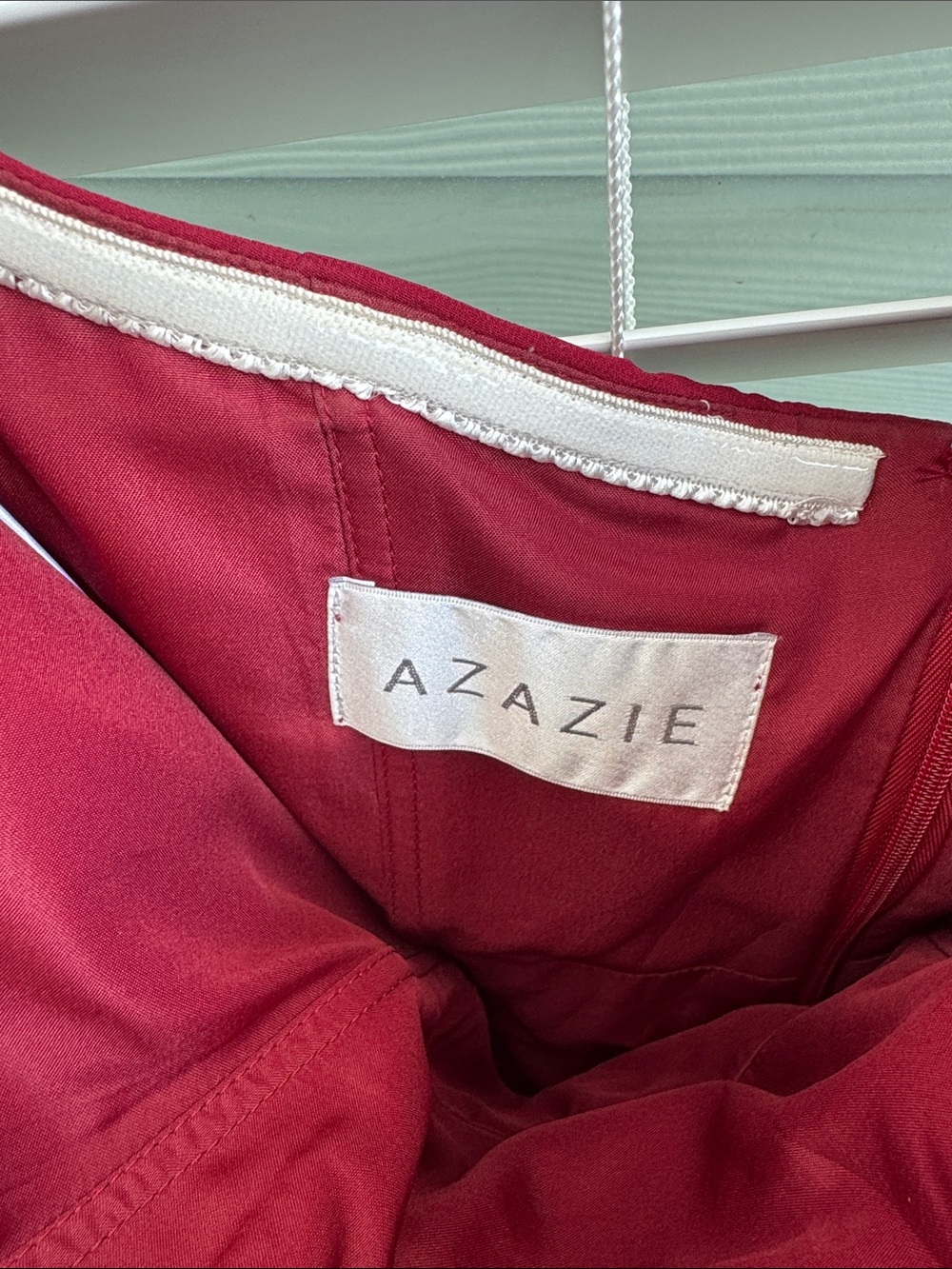 Azazie Raspberry Strapless Formal Gown - Picture 2 of 11